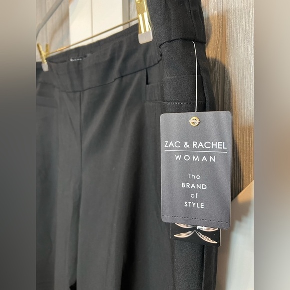 199. NWT Zac & Rachel Women's Pull-on Black Dress Pants Straight Leg 2x - Picture 3 of 7
